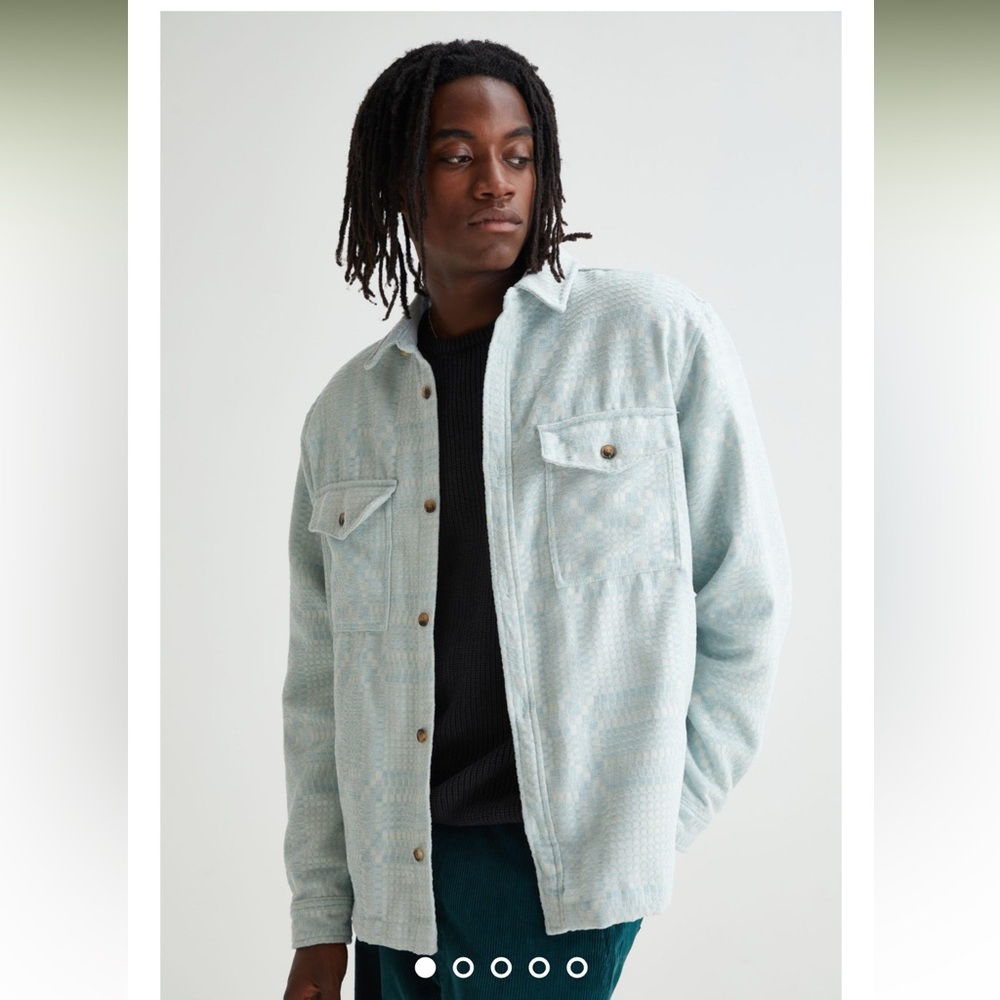 Urban Outfitters Chenille Check Overshirt Mens Size Large